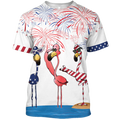Flamingo Shirts For Independence Day, Funny Patriotic Shirt American Flamingo T-Shirt