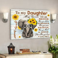 Elephant Dad To My Daughter - You Are Braver - Dad Dauthter Canvas Print - Best Gift For Daughter 