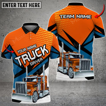 Personalized Truck Mix Multicolor Option Personalized Name Team 3D Polo Shirt For Truck Driver