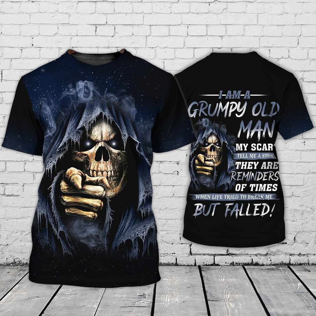 FUNSTUFFPRINT Grumpy Old Man - 3D T-shirt