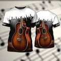 FUNSTUFFPRINT Personalized 3D All Over Printed Guitar Shirt For Men And Women, 3D Guitar T-Shirt, Guitaris3D T-shirt