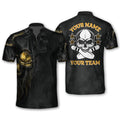 Custom Skull Bowling League Jersey Team Shirts For Men, Idea Shirt for Team Bowling