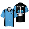 Custom Retro Vintage Hawaiian Bowling Shirts For Men , Summer gift for Bowling team shirt