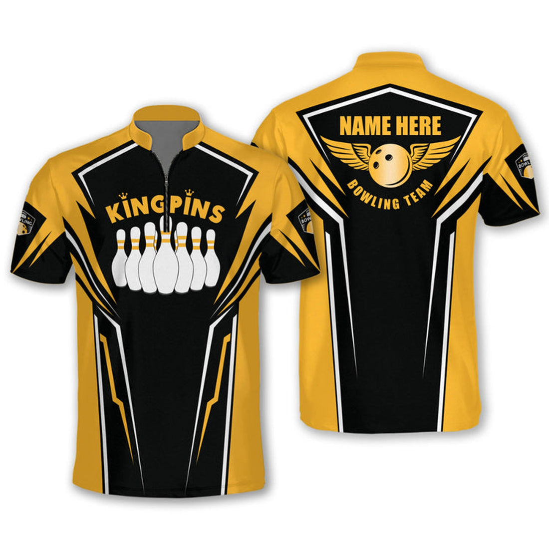 Custom Personalized Multi Color King Pins Bowling Jersey For Men, Perfect Shirt for Team