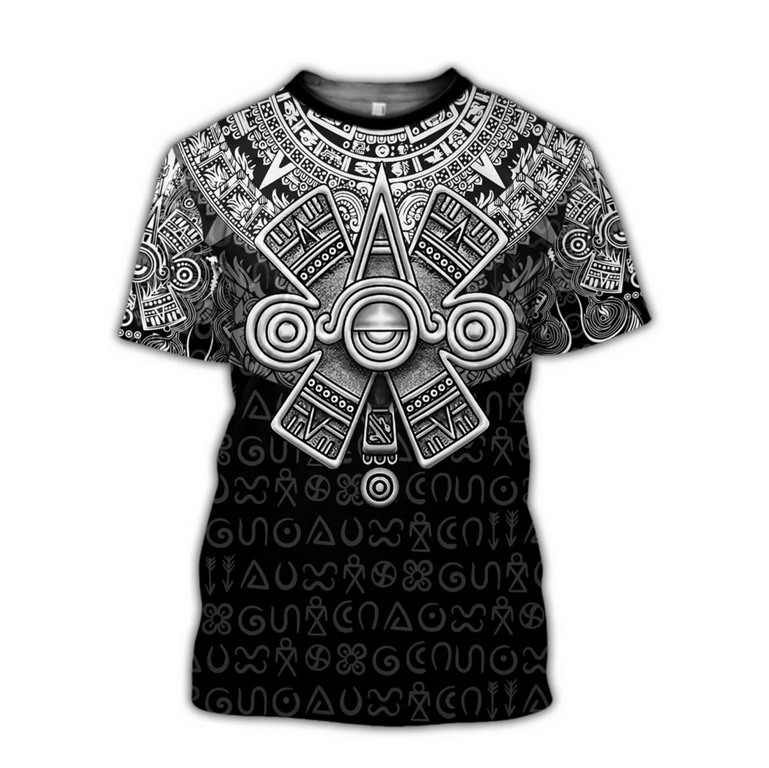 FUNSTUFFPRINT 3D All Over Print Aztec Shirt Ancient Aztec Ollin Eye Tee Shirts 3D T-shirt