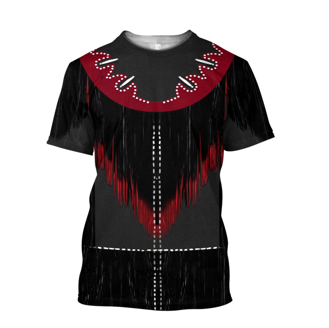 FUNSTUFFPRINT Black And Red Cowboy Shirt No Cosplay 3D Over Printed Unisex Premium Cowboy Shirts 3D T-shirt