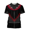 FUNSTUFFPRINT Black And Red Cowboy Shirt No Cosplay 3D Over Printed Unisex Premium Cowboy Shirts 3D T-shirt