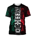 FUNSTUFFPRINT Unisex Aztec Shirt Ancient Aztec Maya Ceremony Mask 3D T-Shirt