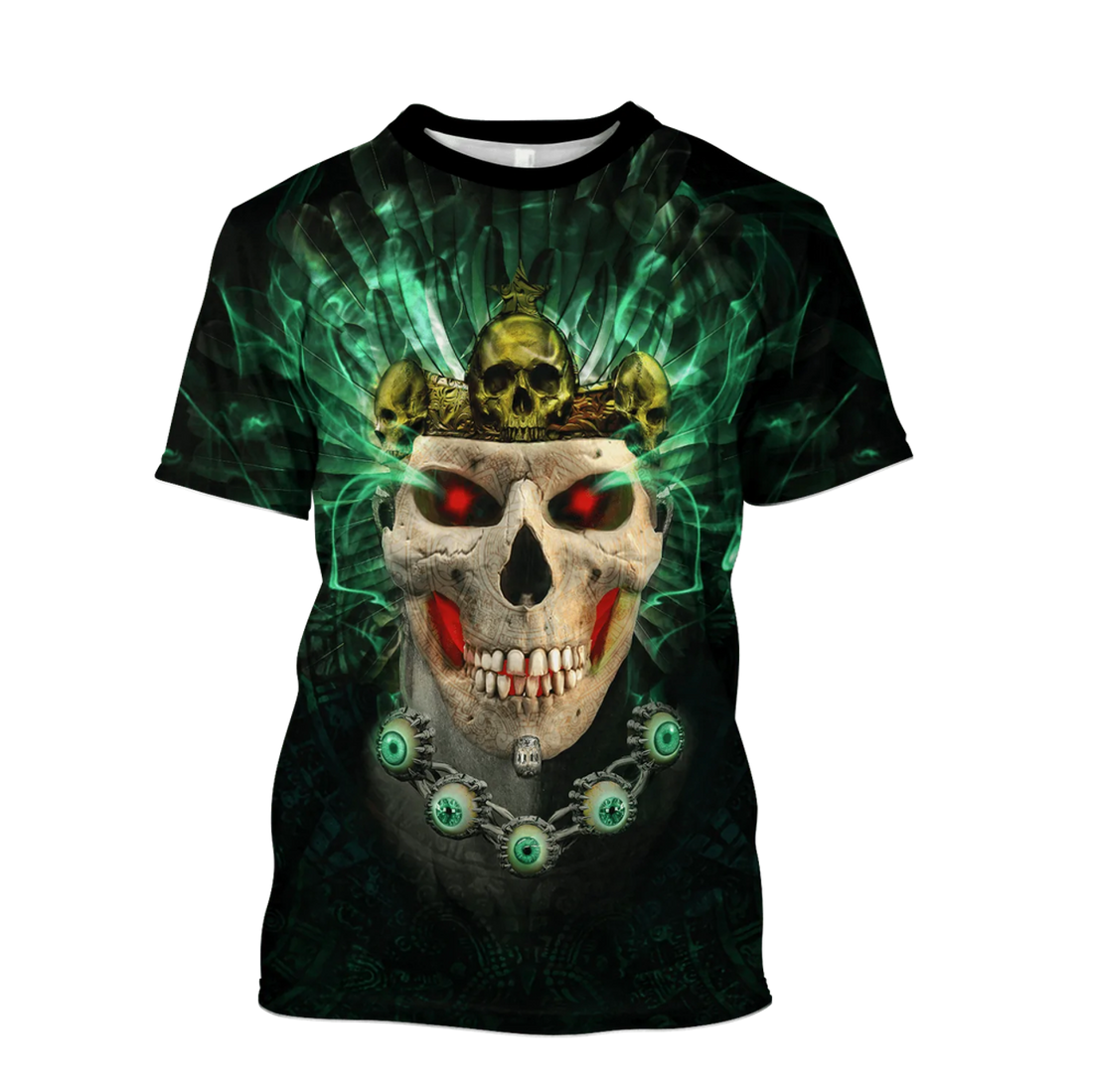 FUNSTUFFPRINT Aztec Skull T-Shirt God Of The Dead Aztec Shirts Men Women 3D T-shirt