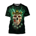 FUNSTUFFPRINT Aztec Skull T-Shirt God Of The Dead Aztec Shirts Men Women 3D T-shirt