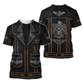 FUNSTUFFPRINT Cool Black Cowboy Shirt No Cosplay 3D Over Printed Unisex Premium Cowboy Shirts 3D T-shirt