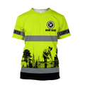 FUNSTUFFPRINT Custom Name Green Safety Carpenter Shirt 3D All Over Print Carpenters Tee Shirts 3D T-shirt