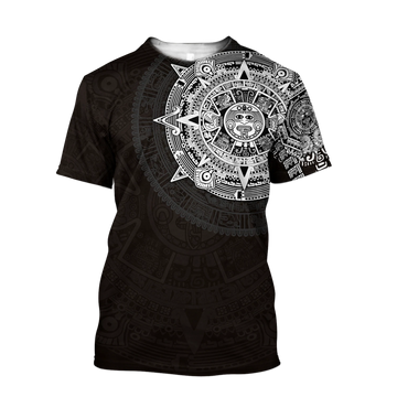 FUNSTUFFPRINT Premium Aztec Mexico Shirts, 3D Full Printed Aztec Shirt, Mexico Shirt 3D T-shirt