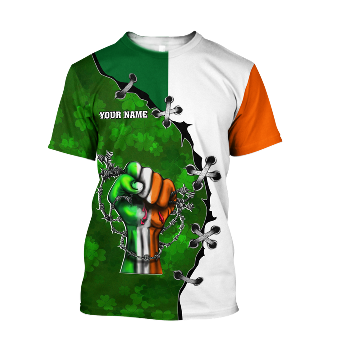 FUNSTUFFPRINT 3D All Over Print Pride Is Irishman Lucky Shirt, Personalized St. Patrick's Day Shirt, Shamrock Shirt, Lucky Shirt 3D T-shirt