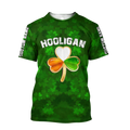 FUNSTUFFPRINT Personalized Hooligan Irish St Patrick Day Unisex Shirt, Irish Hooligan Stay True Till Death Hoodie For Men 3D T-shirt