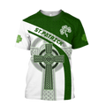 FUNSTUFFPRINT Cool Irish Celtic Knot Cross St.Patrick Day D Design PrinT-Shirts, Men 3D T-shirt