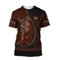 FUNSTUFFPRINT Custom Name Cowboy Ridding T-Shirt Cowboy Men With Gun Shirts 3D T-shirt