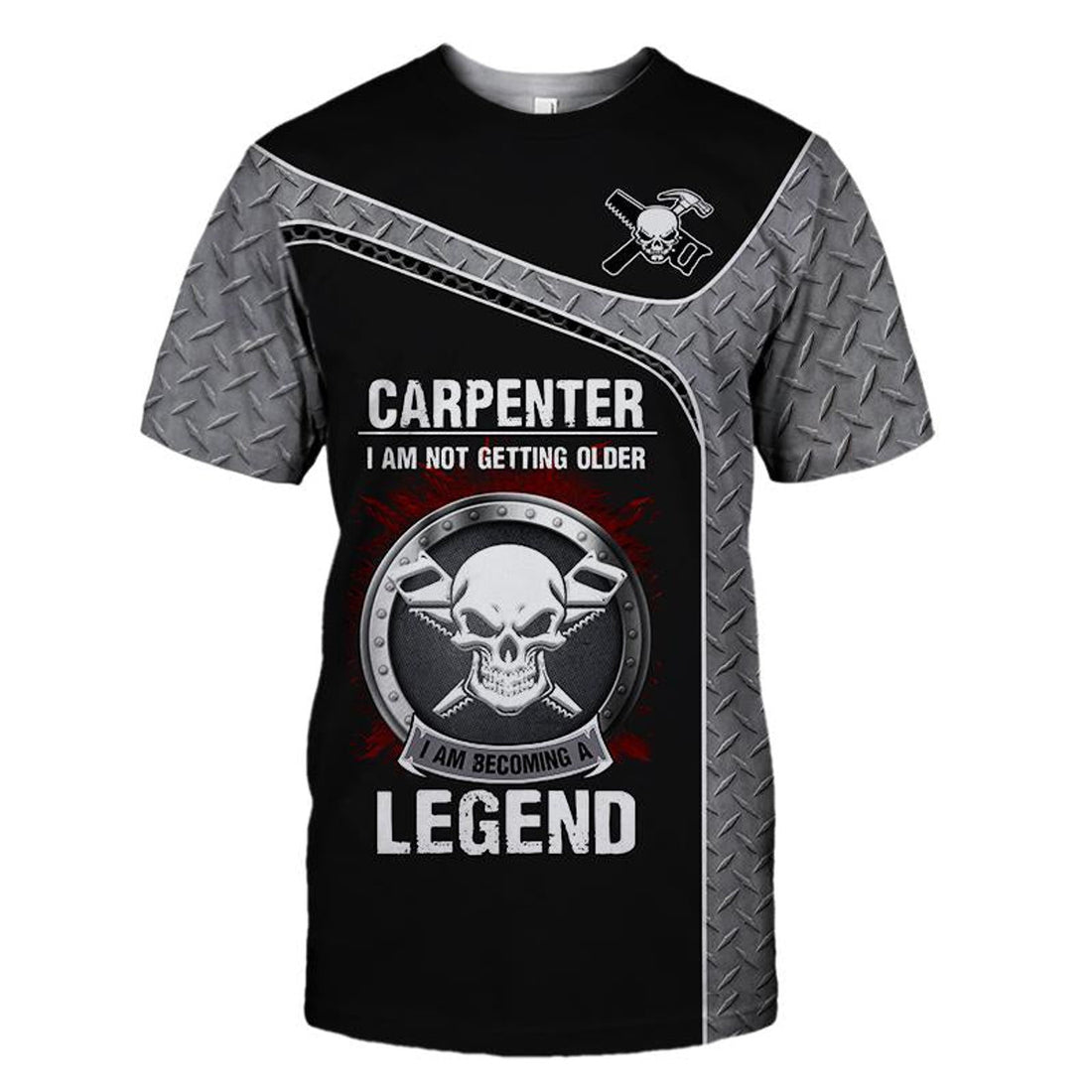 FUNSTUFFPRINT Personalized Premium Carpenter Unisex Shirts I Am Not Getting Older Becoming Legend 3D T-shirt