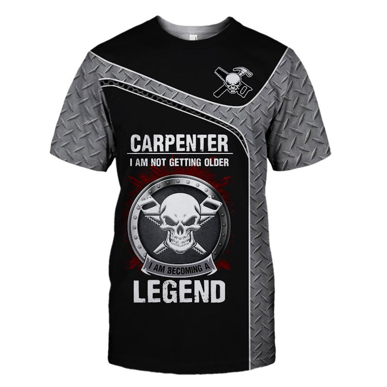FUNSTUFFPRINT Personalized Premium Carpenter Unisex Shirts I Am Not Getting Older Becoming Legend 3D T-shirt