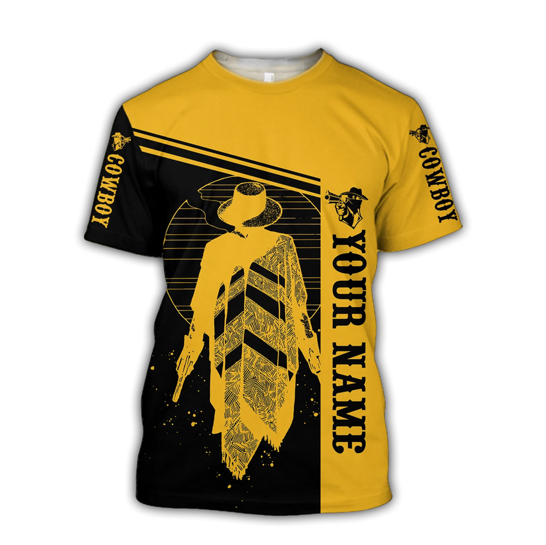 Custom Personalized 3D Over Printed Cowboy T-Shirt Men Women