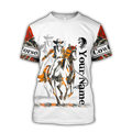 FUNSTUFFPRINT Personalized Name Rodeo Unisex Shirts Cowboy Tattoo T-Shirts 3D T-shirt