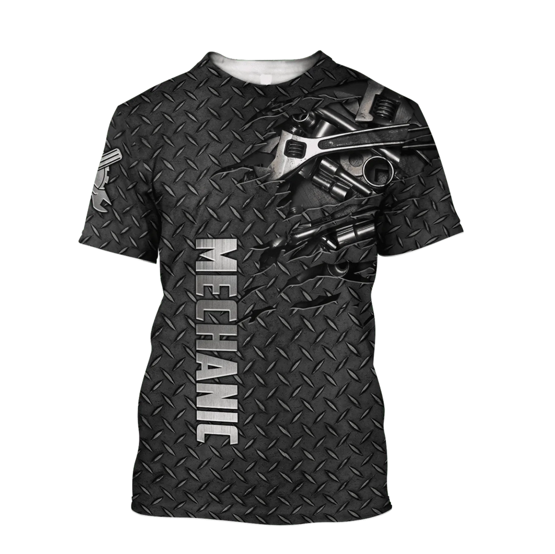 FUNSTUFFPRINT 3D All Over Print Mechanic Shirt Metal Pattern Gift For Mechanical Man Women 3D T-shirt