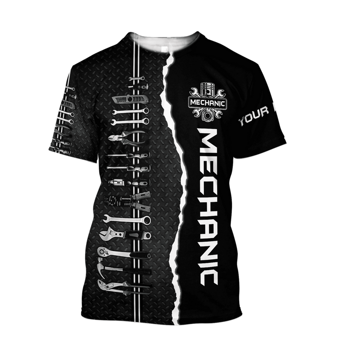 FUNSTUFFPRINT Customized 3D full Printed Mechanic Work Shirt, Gift For Mechanical Dad, Mechanic Shirts 3D T-shirt
