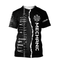 FUNSTUFFPRINT Customized 3D full Printed Mechanic Work Shirt, Gift For Mechanical Dad, Mechanic Shirts 3D T-shirt