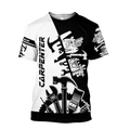 FUNSTUFFPRINT Personalized Carpenter Unisex Shirts Carpenter Tools Carpenter Equipment 3D T-Shirts 3D T-shirt