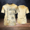 FUNSTUFFPRINT Guitar T-Shirt 3D All Over Print For Guitar Man Guitar Lovers, Sublimation 3D Shirt Gift For Guitar Men 3D T-shirt
