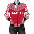 FUNSTUFFPRINT Tahiti Flag Polynesian Chief Women'S Bomber Jacket - 3D Bomber Jacket