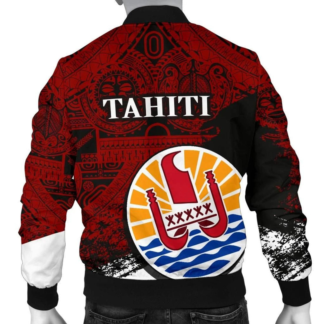 FUNSTUFFPRINT Tahiti Men's Bomber Jacket, Coat Of Arms Special 3D Bomber Jacket