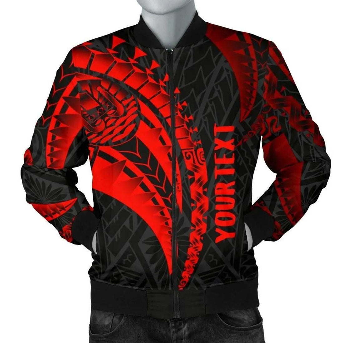 FUNSTUFFPRINT Tahiti Personalised Men's Bomber Jacket - Polynesian Tahiti Seal - 3D Bomber Jacket