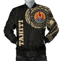 FUNSTUFFPRINT Tahiti in My Heart Polynesian Tattoo Style Men's 3D Bomber Jacket