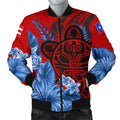 FUNSTUFFPRINT Taino Sun and Hibiscus of Puerto Rico Men's 3D Bomber Jacket