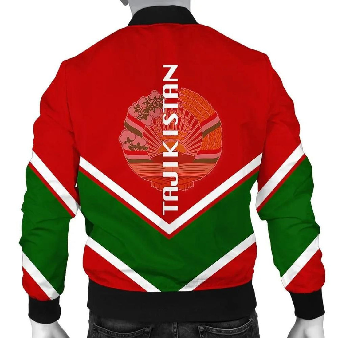 FUNSTUFFPRINT Tajikistan Coat Of Arms Men Bomber Jacket Lucian Style 3D Bomber Jacket