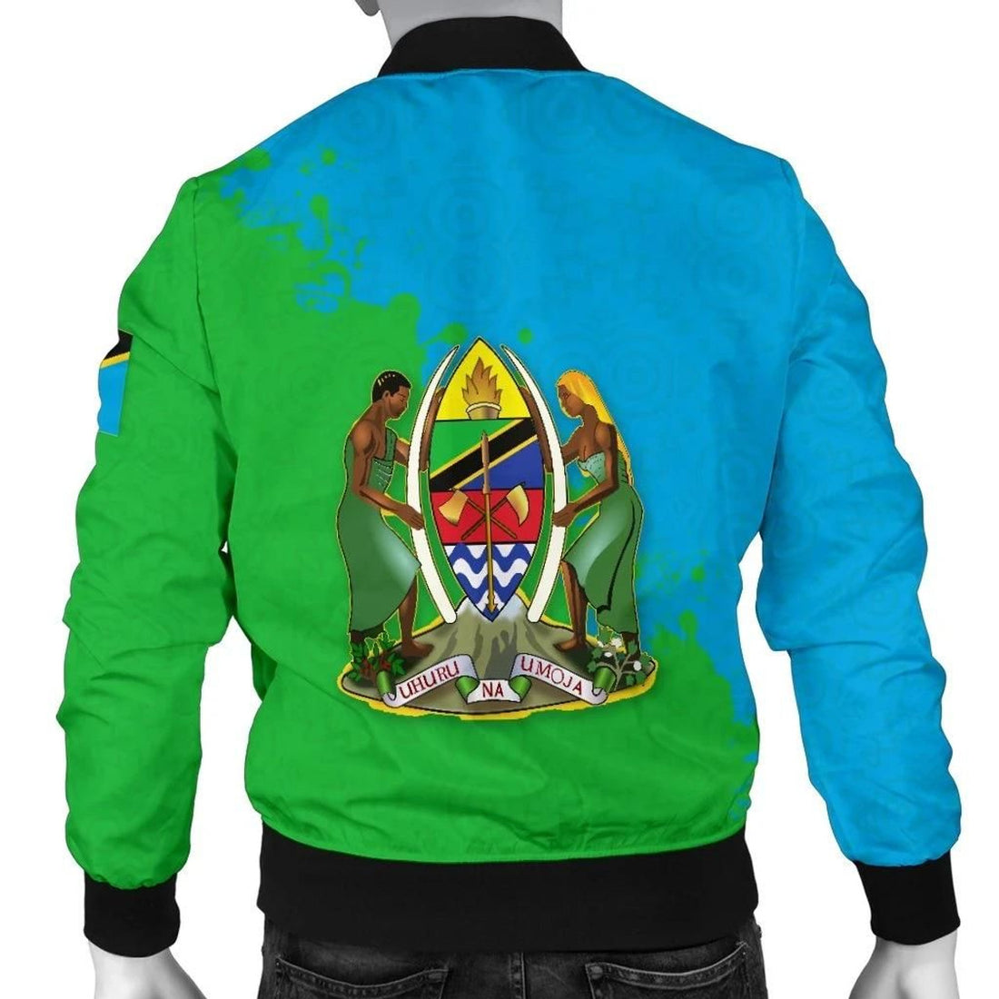 FUNSTUFFPRINT Tanzania Men Bomber Jacket Uhuru na Umoja Version 3D Bomber Jacket