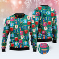 FUNSTUFFPRINT Teapot Christmas Group Ugly Christmas Sweater, Christmas Sweater, Ugly Sweater, Funny Xmas Sweaters Ugly Sweater