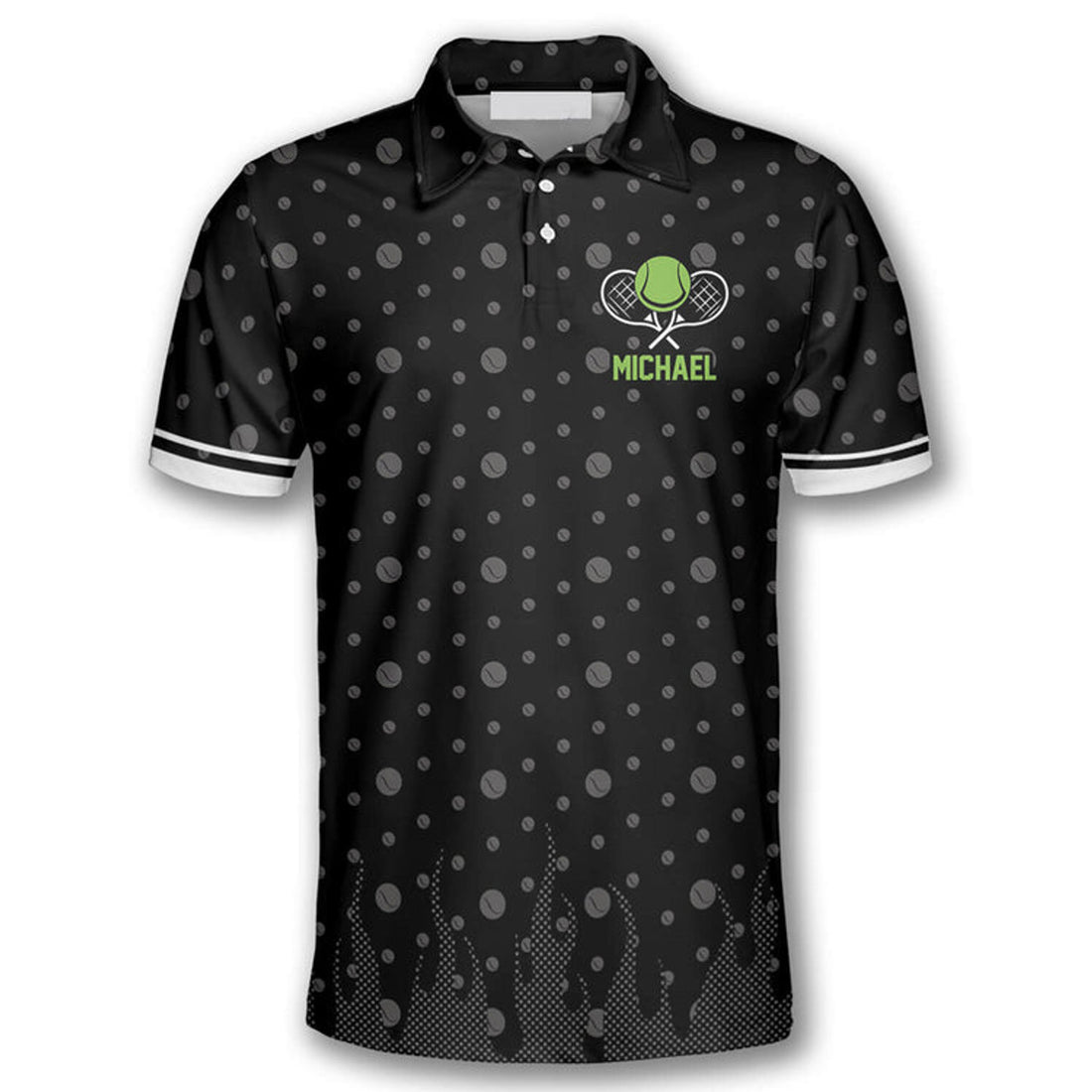 Custom Tennis The Voices In My Head Customized Name All Over Printed Polo Shirt, Idea Gift for Tennis Players