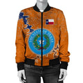 FUNSTUFFPRINT Texas Christmas Coat Of Arms Women Bomber Jacket Style 3D Bomber Jacket