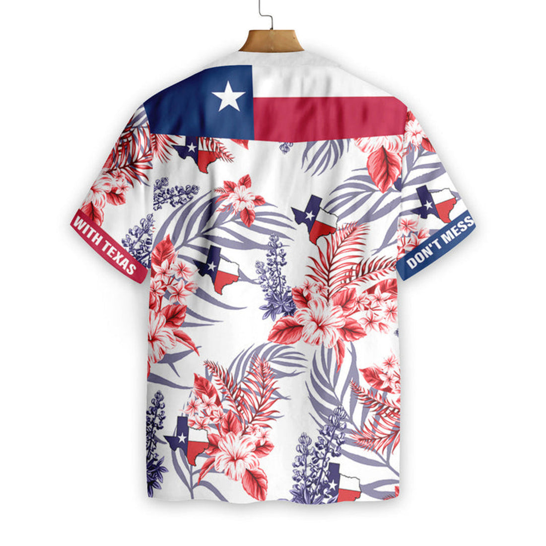 Texas Hawaiian Shirt Floral Bluebonnet Don't Mess with, Hawaiian shirts for men, Women