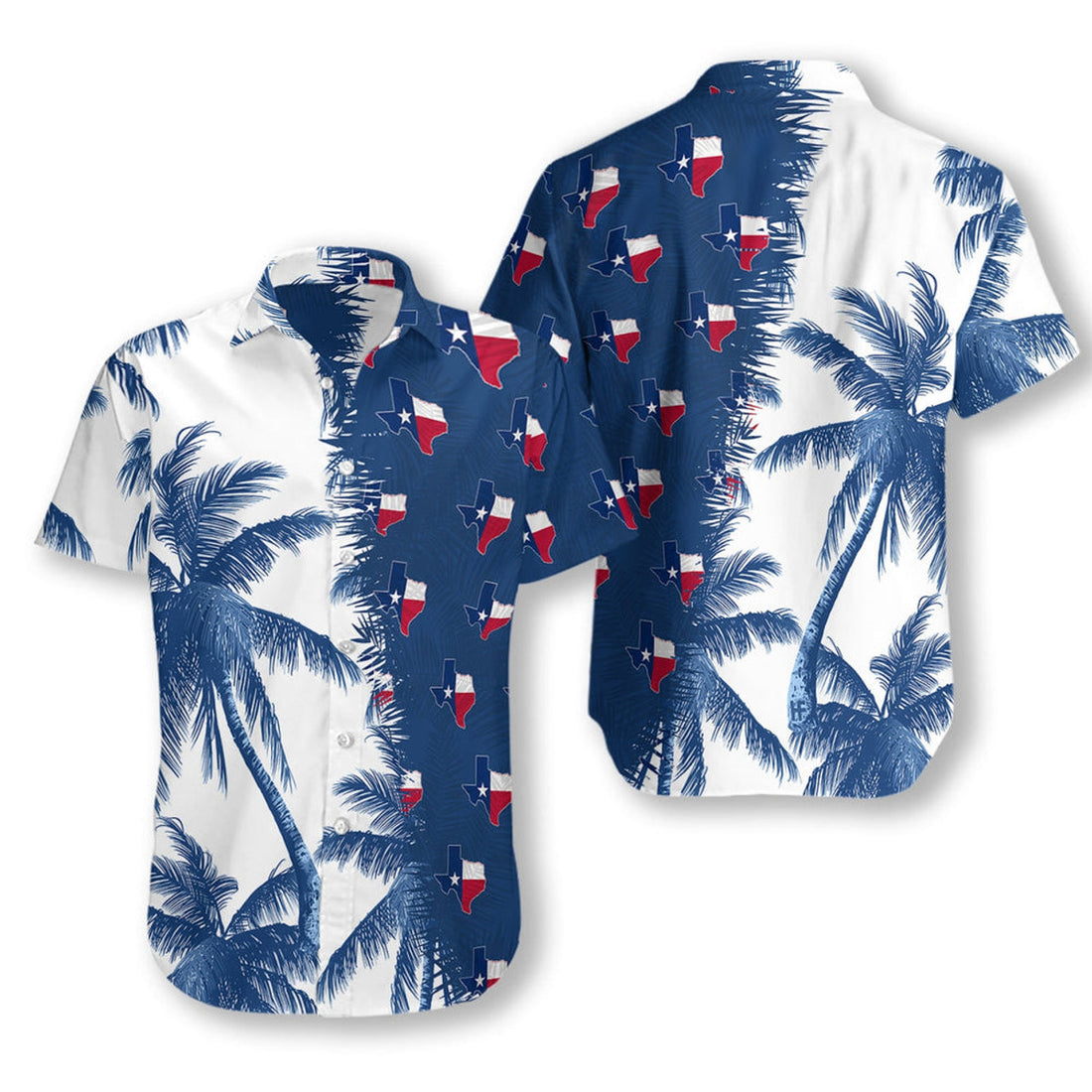 Texas Hawaiian Shirt Coconut Palm Tree, Texas Hawaiian shirts for men, Women