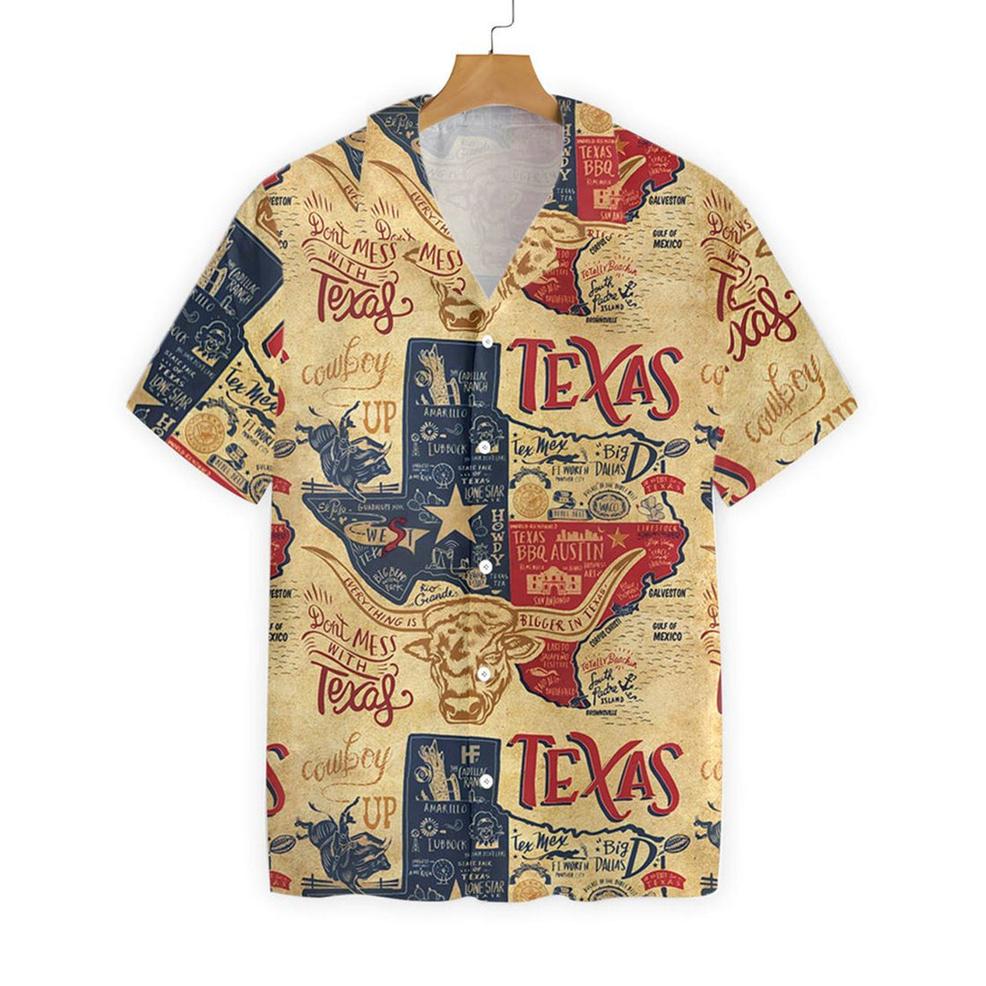 Texas Hawaiian Shirt Don't Mess With Texas Longhorns, Hawaiian shirts for men, Women