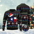 FUNSTUFFPRINT Texas Bluebonnet Ugly Christmas Sweater, Christmas Sweater, Ugly Sweater, Funny Xmas Sweaters Ugly Sweater