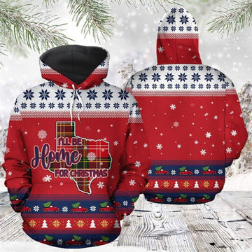 FUNSTUFFPRINT 3D Texas Home For Christmas All Over 3D Hoodie and Zip Hoodie