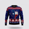 FUNSTUFFPRINT Texas Map And Cowboy Boots Pattern Ugly Christmas Sweater, Farm Sweater, Christmas Gift, Best Winter Outfit Christmas Ugly Sweater