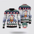 FUNSTUFFPRINT Texas Merry Christmas Jesus Santa Claus Ugly Christmas Sweater For Men And Women, Best Gift For Christmas, The Beautiful Winter Christmas Outfit Ugly Sweater