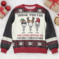 FUNSTUFFPRINT Custom Thank You For Not Swallowing Us Ugly Sweater