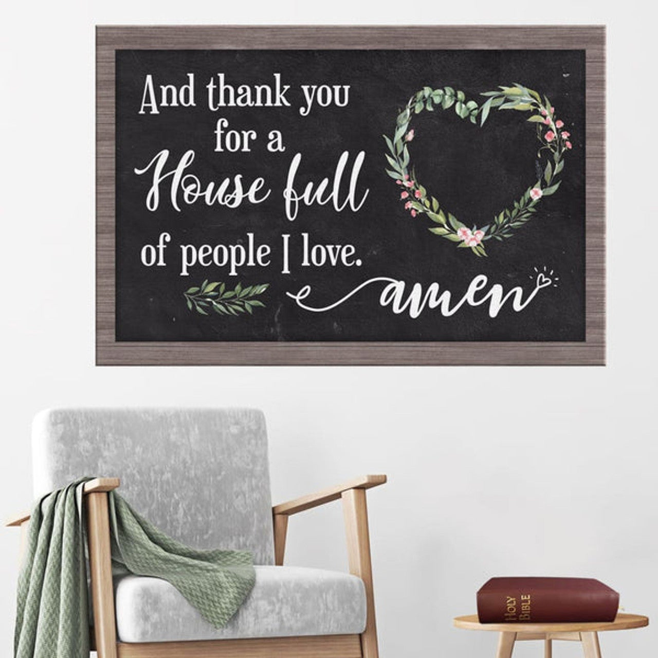 Thank You For A House Full Of People I Love Canvas Wall Art - Christian Canvas - Faith Canvas