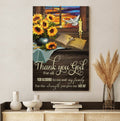 Thank You God For Your Blessings Jesus Canvas Wall Art - Christian Wall Posters - Religious Wall Decor